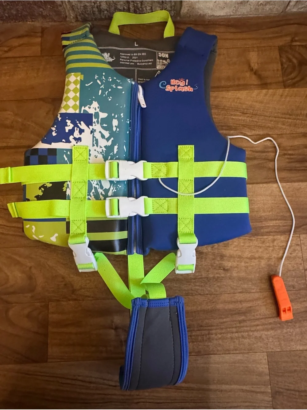 Hey Splash Kids Swimming Vest Buoyancy Aid Size L 6 to 9 Years